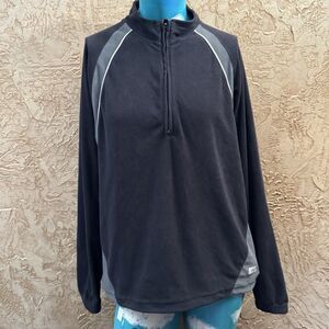 Calaway Golf X Series 1/4 Zip Pullover Black Gray Fleece Jacket Large